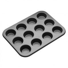   Pedrini 03GD122G muffinforma, 12 muffin, dupla tapadásmentes bevonat, mosogatógépben mosható, 35 x 27 cm