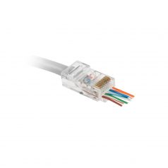 8P8C moduláris dugó - átmenő - CAT5e RJ45