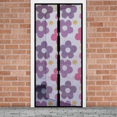   Szúnyogháló függöny ajtóra - mágneses - 100 x 210 cm - színes virágos