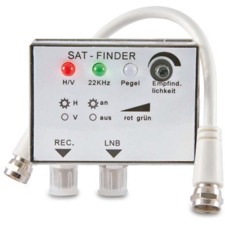 Satfinder LED-del és kábellel