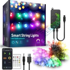   Smart fényfüzér - USB - 50 RGB LED - 5 m - Wi-Fi, Bluetooth