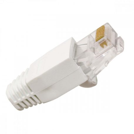 CAT6 RJ 45+T/100 CAT6 data connector RJ45 with white thule - 100 pieces