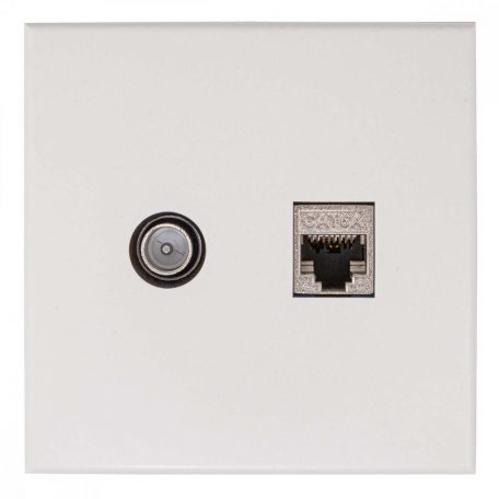 AP2000 CD83 Cover plate 83x83 coax and data EDC2000