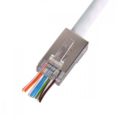 Quick Connect RJ45 CAT6 FTP 10 Quick connect U/FTP CAT6 data connector RJ45 with white thule - 10 pcs