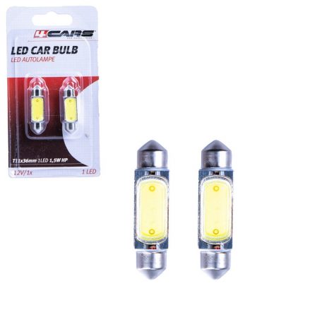 Izzó 1 SMD LED 12V 1,5W T11x36 mm, 2 db - 96764