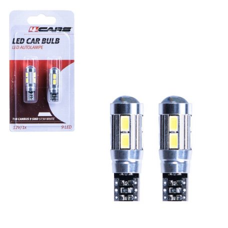 Izzó 9 SMD LED 5730 CANBUS 12V T10, 2 db - 96788