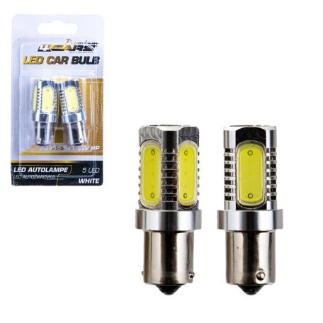 Izzó 5 SMD LED 12V BA15S 5x1,5W, 2 db - 96795