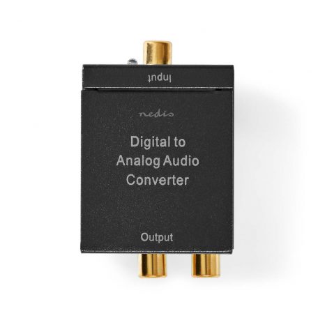 Digital Audio Converter | 1 irányú | Csatlakozó bemenet: 1x Digital RCA / 1x TosLink | Csatlakozó kimenet: 1x (2x RCA) / 1x 3.5 mm | Automatikus | Integrált erősítő | Fekete