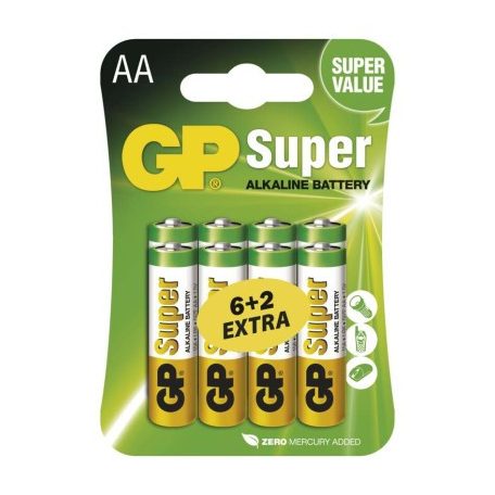 GP Super Alkáli elem AA 6db+2db/bliszter
