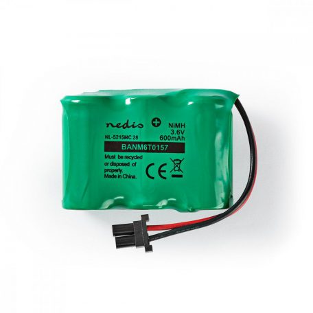 Ni-MH Akkumulátor | 3.6 V DC | Újratölthető | 600 mAh | Előre töltött | 1-Polybag | N/A | 2-fázisú Telefon Csatlakozó | Zöld