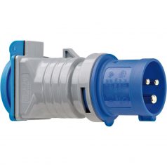   CEE adapter/lakókocsi adapter IP44 (3 tűs CEE csatlakozó: 230V/16A, aljzat: 230V/16A, kültéri használatra, ideális kempingezéshez)