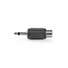   Mono audio adapter | 3.5 mm Dugasz | RCA Aljzat | Nikkelezett | Egyenes | ABS | Fekete | 10 db | Boríték