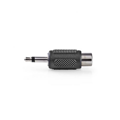 Mono audio adapter | 3.5 mm Dugasz | RCA Aljzat | Nikkelezett | Egyenes | ABS | Fekete | 10 db | Boríték