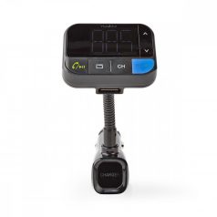   Car Audio FM Transmitter | Hattyúnyak | Kéz nélküli hívás | 1.5 " | LCD Képernyő | Bluetooth® | 5.0 V DC / 1.0 A / 5.0 V DC / 2.4 A | Basszus kiemelés | Google Assistant / Siri | Fekete