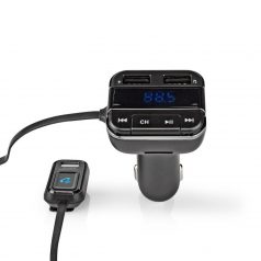   Car Audio FM Transmitter | Rögzített | Kéz nélküli hívás | 0.8 " | LCD Képernyő | Bluetooth® | 5.0 V DC / 1.0 A / 5.0 V DC / 2.4 A | Google Assistant / Siri | Fekete / Szürke