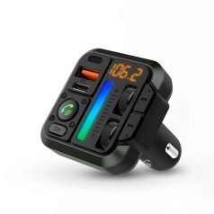   Car Audio FM Transmitter | Rögzített | Kéz nélküli hívás | 1 " | Borostyán Képernyő | Bluetooth® | PD 18 W / PD 24 W | Gyors töltés | Basszus kiemelés | Google Assistant / Siri | Fekete