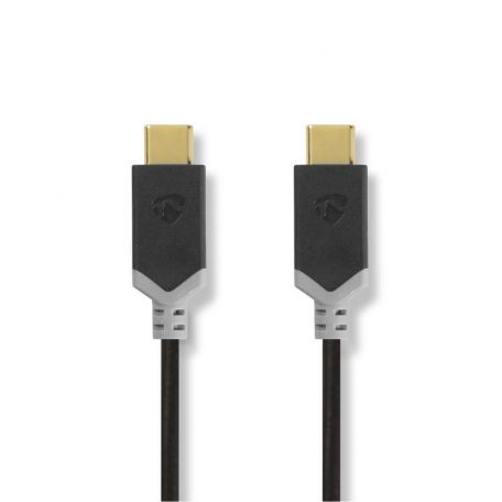 USB kábel | USB 3.2 Gen 1 | USB-C™ Dugasz | USB-C™ Dugasz | 60 W | 4K@60Hz | 5 Gbps | Nikkelezett | 1.00 m | Kerek | PVC | Antracit | Ablakos Doboz