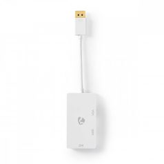   DisplayPort adapter | DisplayPort Dugasz | DVI-D 24+1-Pin Aljzat / HDMI™ Aljzat / VGA Aljzat | 4K@60Hz | Aranyozott | Kapcsolható | 0.20 m | Kerek | ABS | ABS | Fehér | Doboz