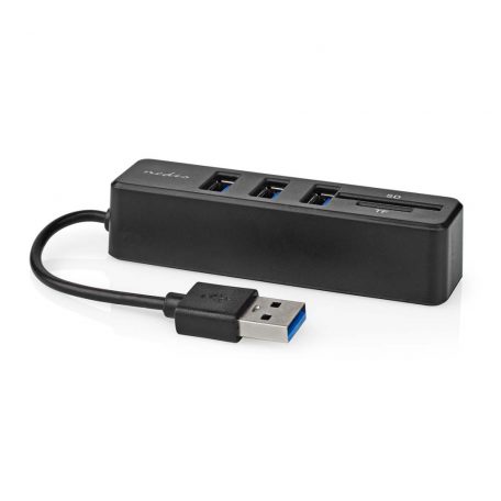 USB hub | 1x USB-A | 3x USB A Aljzat | 5-Port port(s) | USB 2.0 | USB-áramellátású | SD & MicroSD