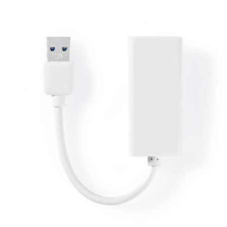 USB hálózati adapter | USB 3.2 Gen 1 | 1 Gbps | USB-A Dugasz | RJ45 Aljzat | 0.20 m | Kerek | Nikkelezett | Tiszta Réz | Fehér | Doboz