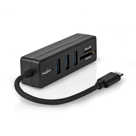 USB hub | 1x USB-C™ | 3x USB A Aljzat | 5-Port port(s) | USB 3.2 Gen 1 | USB-áramellátású | 5 Gbps | SD & MicroSD