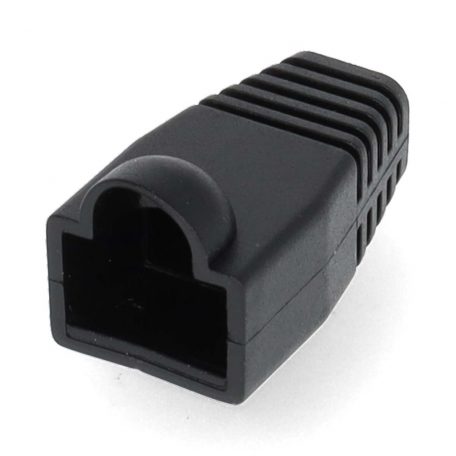 Húzásirányú tehermentesítő tömítés | RJ45 | PVC | Fekete | Doboz | 10 db