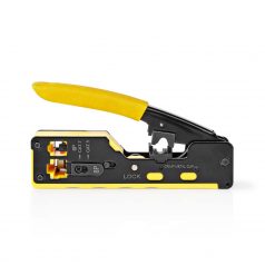   Crimp pliers | CAT5 / CAT5e / CAT6 / CAT6a / CAT7 / RJ12 / RJ45 | Fogó / Lehántás / Szigetelés Eltávolítás | Acél / Gumi | Fekete / Sárga