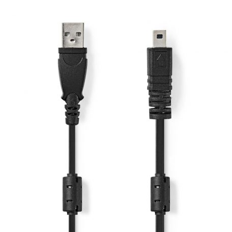 USB kábel | USB 2.0 | USB-A Dugasz | UC-E6 8-Pins Férfi | 480 Mbps | Nikkelezett | 2.00 m | Kerek | PVC | Fekete | Label