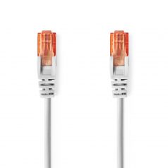   CAT6 hálózati kábel | RJ45 Dugasz | RJ45 Dugasz | U/UTP | 0.50 m | Kerek | PVC | Szürke | Label