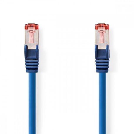 CAT6 hálózati kábel | RJ45 Dugasz | RJ45 Dugasz | S/FTP | 1.50 m | Kerek | LSZH | Kék | Label