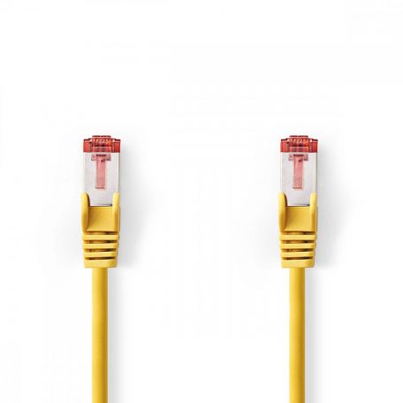 CAT6 hálózati kábel | RJ45 Dugasz | RJ45 Dugasz | S/FTP | 0.15 m | Kerek | LSZH | Sárga | Label