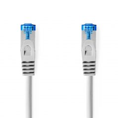   CAT6a hálózati kábel | S/FTP | RJ45 Dugasz | RJ45 Dugasz | 1.00 m | Snagless | Kerek | LSZH | Szürke | Label