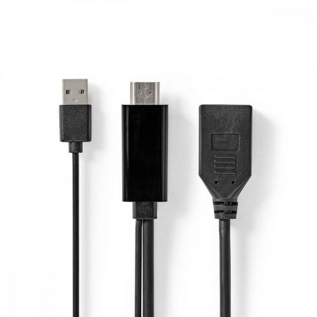 HDMI™ adapter | HDMI™ Csatlakozó | DisplayPort Dugasz | Nikkelezett | Egyenes | PVC | Fekete | 1 db | Boríték