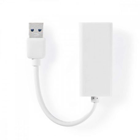 USB-A Adapter | USB 3.2 Gen 1 | USB-A Dugasz | RJ45 Aljzat | 1 Gbps | 0.20 m | Kerek | Aranyozott / Nikkelezett | PVC | Fehér | Műanyag Zacskó