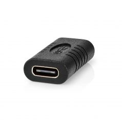   USB-C™ Adapter | USB 3.2 Gen 2 | USB-C™ Aljzat | USB-C™ Aljzat | 4K@60Hz | 10 Gbps | Kerek | Nikkelezett | Fekete | Boríték