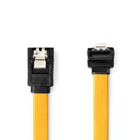 SATA kábel | 6 Gbps | SATA 7-Tűs Aljzat | SATA 7-Tűs Aljzat | Nikkelezett | 0.50 m | Lapos | PVC | Sárga | Boríték