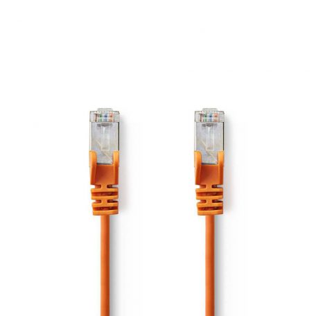 CAT5e hálózati kábel | SF/UTP | RJ45 Dugasz | RJ45 Dugasz | 1.50 m | Kerek | PVC | Narancs | Műanyag Zacskó