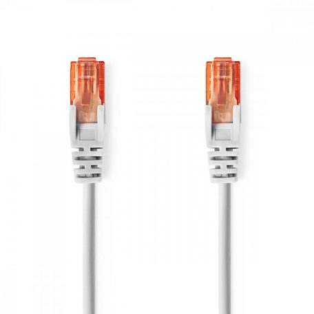 CAT6 hálózati kábel | RJ45 Dugasz | RJ45 Dugasz | U/UTP | 10.0 m | Kerek | PVC | Szürke | Boríték