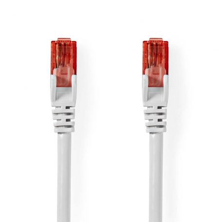 CAT6 hálózati kábel | RJ45 Dugasz | RJ45 Dugasz | U/UTP | 0.50 m | Kerek | PVC | Fehér | Boríték