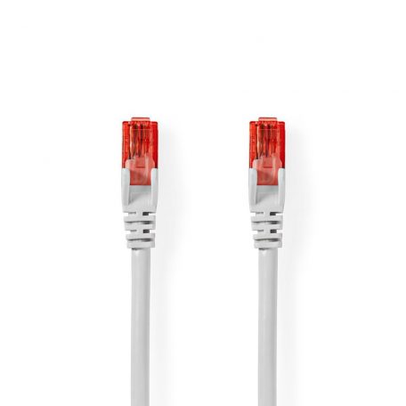 CAT6 hálózati kábel | RJ45 Dugasz | RJ45 Dugasz | U/UTP | 1.00 m | Kerek | PVC | Fehér | Boríték