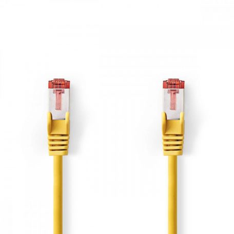 CAT6 hálózati kábel | RJ45 Dugasz | RJ45 Dugasz | S/FTP | 15.0 m | Kerek | LSZH | Sárga | Műanyag Zacskó