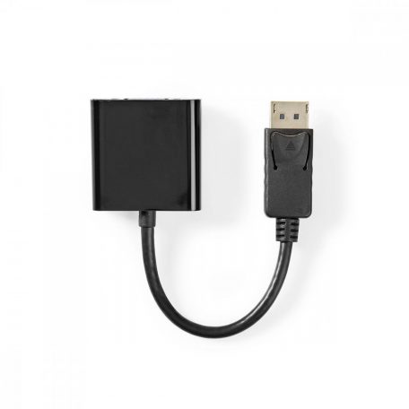 DisplayPort adapter | DisplayPort Dugasz | VGA Aljzat | 1080p | Nikkelezett | Egyenes | 0.20 m | Kerek | PVC | ABS | Fekete | Papírfüles