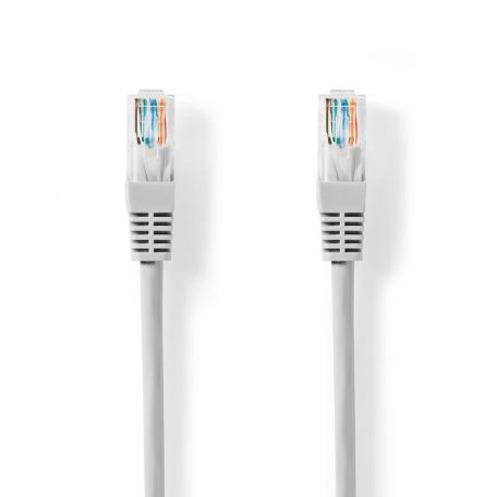 CAT5e hálózati kábel | U/UTP | RJ45 Dugasz | RJ45 Dugasz | 10.0 m | Kerek | PVC | Szürke | Papírfüles