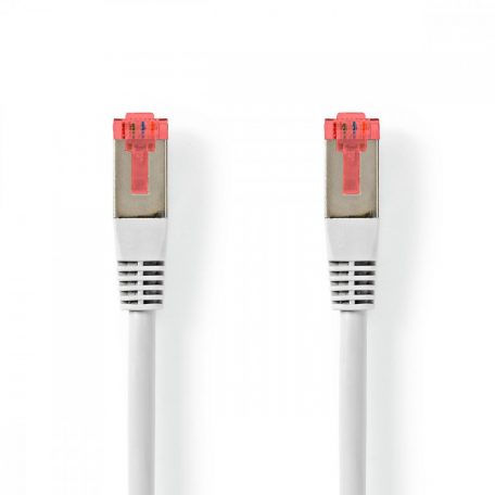 CAT6 hálózati kábel | RJ45 Dugasz | RJ45 Dugasz | S/FTP | 7.50 m | Kerek | PVC | Fehér | Papírfüles