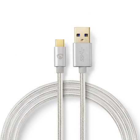 USB kábel | USB 3.2 Gen 1 | USB-A Dugasz | USB-C™ Dugasz | 15 W | 5 Gbps | Aranyozott | 1.00 m | Kerek | Márkás / Nejlon Tok | Alumínium | Ablakos Fedő Doboz