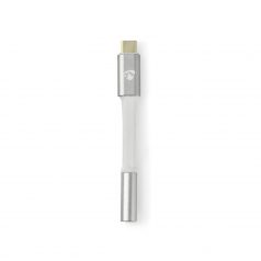   USB-C™ Adapter | USB 2.0 | USB-C™ Dugasz | 3.5 mm Aljzat | 0.08 m | Kerek | Aranyozott | Márkás / Nejlon Tok | Ezüst / Fehér | Ablakos Fedő Doboz