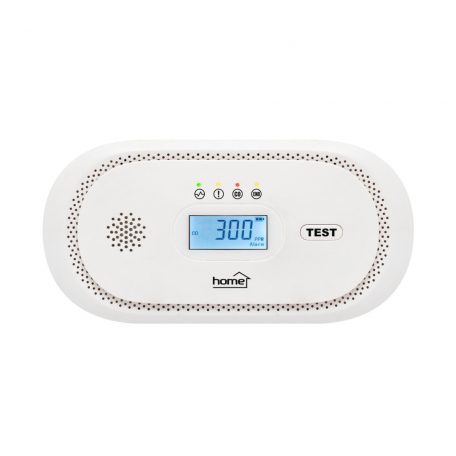 HOME CO10LCD szén-monoxid vészjelző, LCD kijelző , elemes, 2 év elem élettartam, 10 év érzékelő élettartam