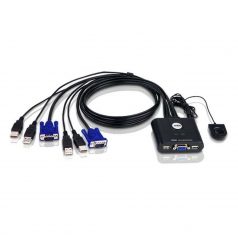 2-Port KVM Switch Fekete