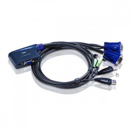 2-Port KVM Switch Fekete