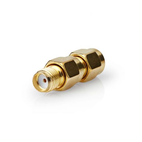 SMA adapter | SMA Dugasz Fordított Polaritás | SMA Aljzat | Aranyozott | 50 Ohm | Egyenes | Réz | Arany | 2 db | Boríték